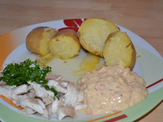 Rezept: Forelle mit Backkartoffeln und Radieschen-Dip Bild Nr. 2 Forelle mit Backkartoffeln und Radieschen-Dip - Rezept - Bild Nr. 2