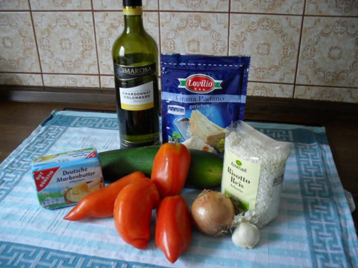 Risotto mit Zucchini und Tomaten - Rezept