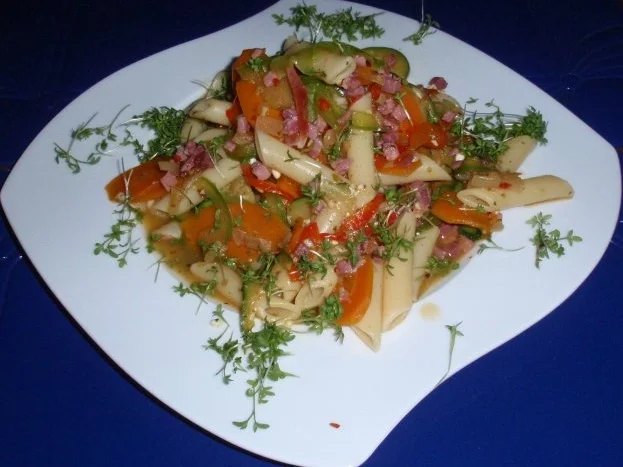 Schinken-Gemüse-Nudelpfanne - Rezept - Bild Nr. 9