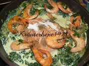 Rezept: Lachsfilet und Crevetten im Grรผnen Lachsfilet und Crevetten im Grรผnen - Rezept