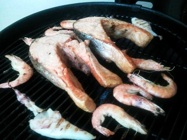 Piatta de Mare / Fischplatte a la Nightcooker mit Monsterlachsteak - Rezept - Bild Nr. 12