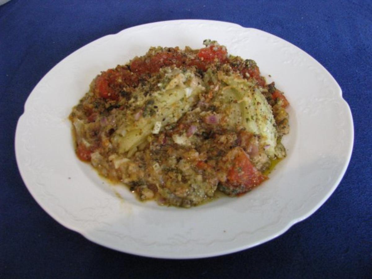 Bilder für Gemüse: Fenchel-Tomaten-Gratin - Rezept