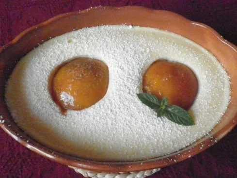 Rezept: Gebackene Topfenpfirsiche ... Gebackene Topfenpfirsiche ... - Rezept