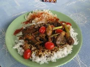 Zucchine-Pilzgemüse mit frischen Tomaten Vegitarisch oder - Rezept