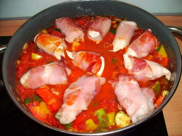 Rezept: Hühnchen im krossen Schinkenmantel Bild Nr. 8 Hühnchen im krossen Schinkenmantel - Rezept - Bild Nr. 8