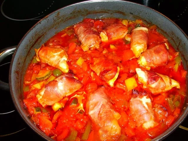 Rezept: Hühnchen im krossen Schinkenmantel Bild Nr. 9 Hühnchen im krossen Schinkenmantel - Rezept - Bild Nr. 9