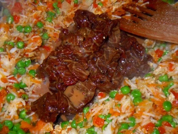 Rezept: Bratreis mit Rindfleisch Bild Nr. 7 Bratreis mit Rindfleisch - Rezept - Bild Nr. 7