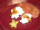 Mandelquark an Rhabarberkompott - Rezept