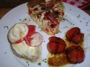 Schweinesteak überbacken mit geschmorten Tomaten (meine schnelle Feierabendküche) - Rezept