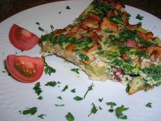 Pfifferling-Bauern-Omelett, das etwas andere Omelett  (meine schnelle Feierabendküche) - Rezept - Bild Nr. 4