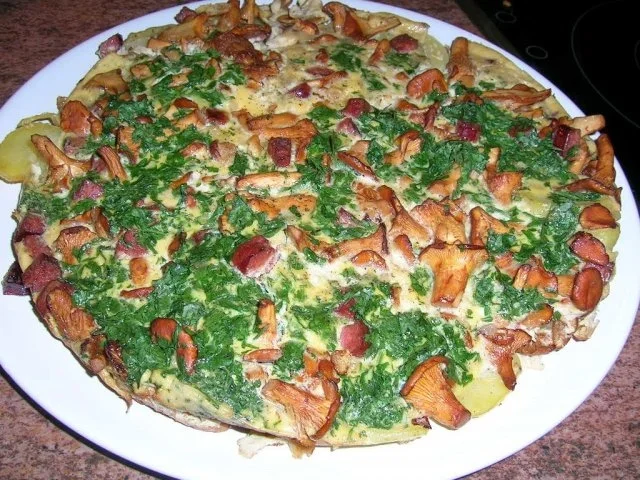 Pfifferling-Bauern-Omelett, das etwas andere Omelett  (meine schnelle Feierabendküche) - Rezept - Bild Nr. 5