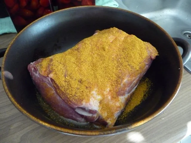 Schwein : Schweinekamm (Hals) unter Senfkruste - Rezept - Bild Nr. 2