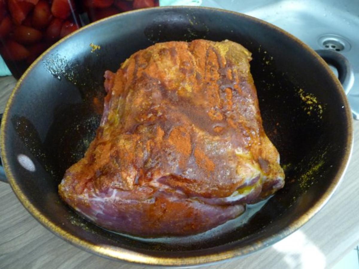 Schwein : Schweinekamm (Hals) unter Senfkruste - Rezept - Bild Nr. 3