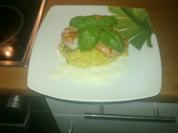 Black Tiger auf Safran-Prosecco-Risotto - Rezept
