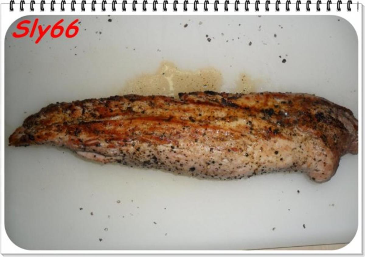 Fleischgerichte:Schweinefilet sanft Gegart mit Pfifferlingsoße - Rezept - Bild Nr. 5
