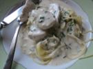 Putenfleisch mit Weißwein-Frischkäse-Soße - Rezept