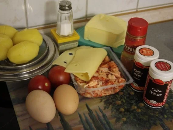 Kartoffel-Teller mit Flusskrebs-Rührei - Rezept - Bild Nr. 2