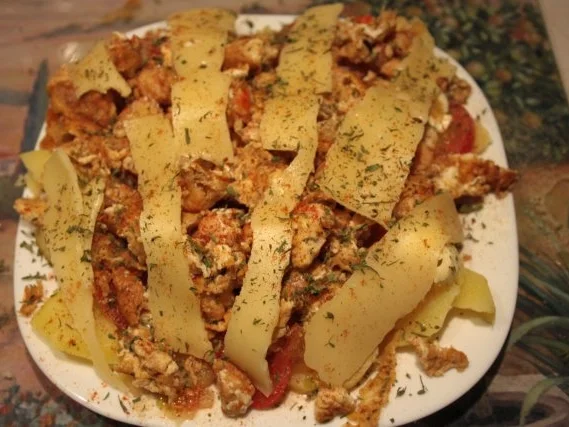 Kartoffel-Teller mit Flusskrebs-Rührei - Rezept - Bild Nr. 7