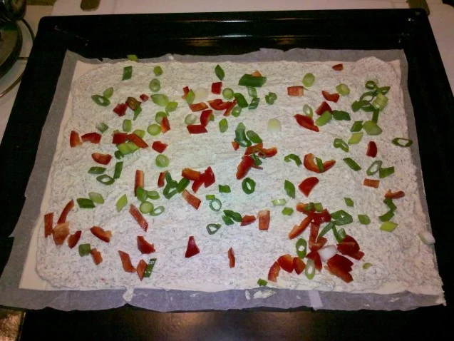 Flammkuchen: Flammkuchen granchio - Flammkuchen mit Krabben - Rezept - Bild Nr. 4