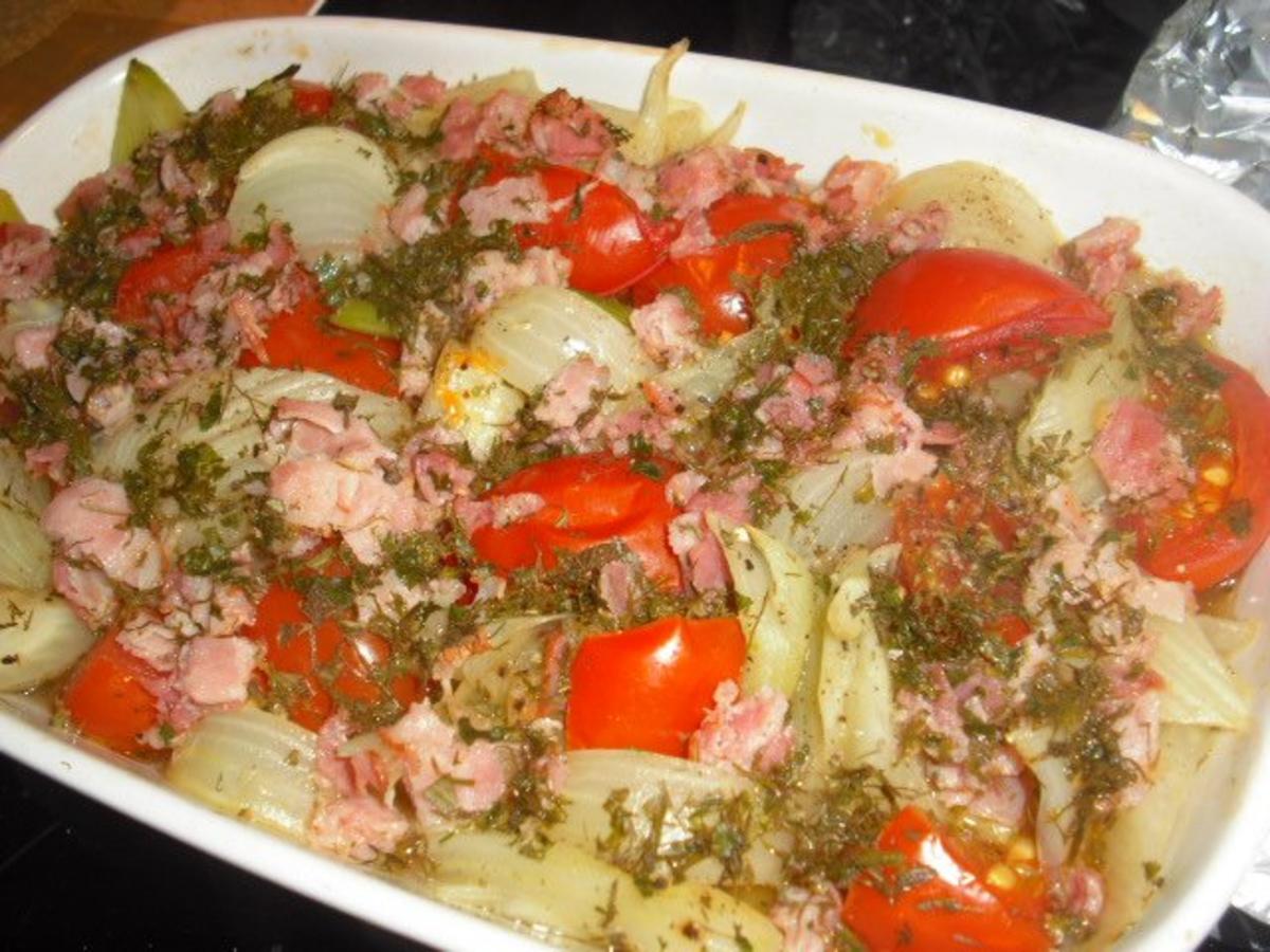 Bilder für Fenchel-Tomate aus dem Ofen - Rezept