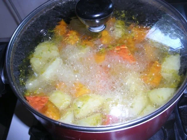 Hokkaidokürbis- Kartoffelpüree mit Röstzwiebel - Rezept - Bild Nr. 6