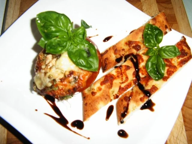 überbackene Blauschimmelkäse-Tomaten - Rezept