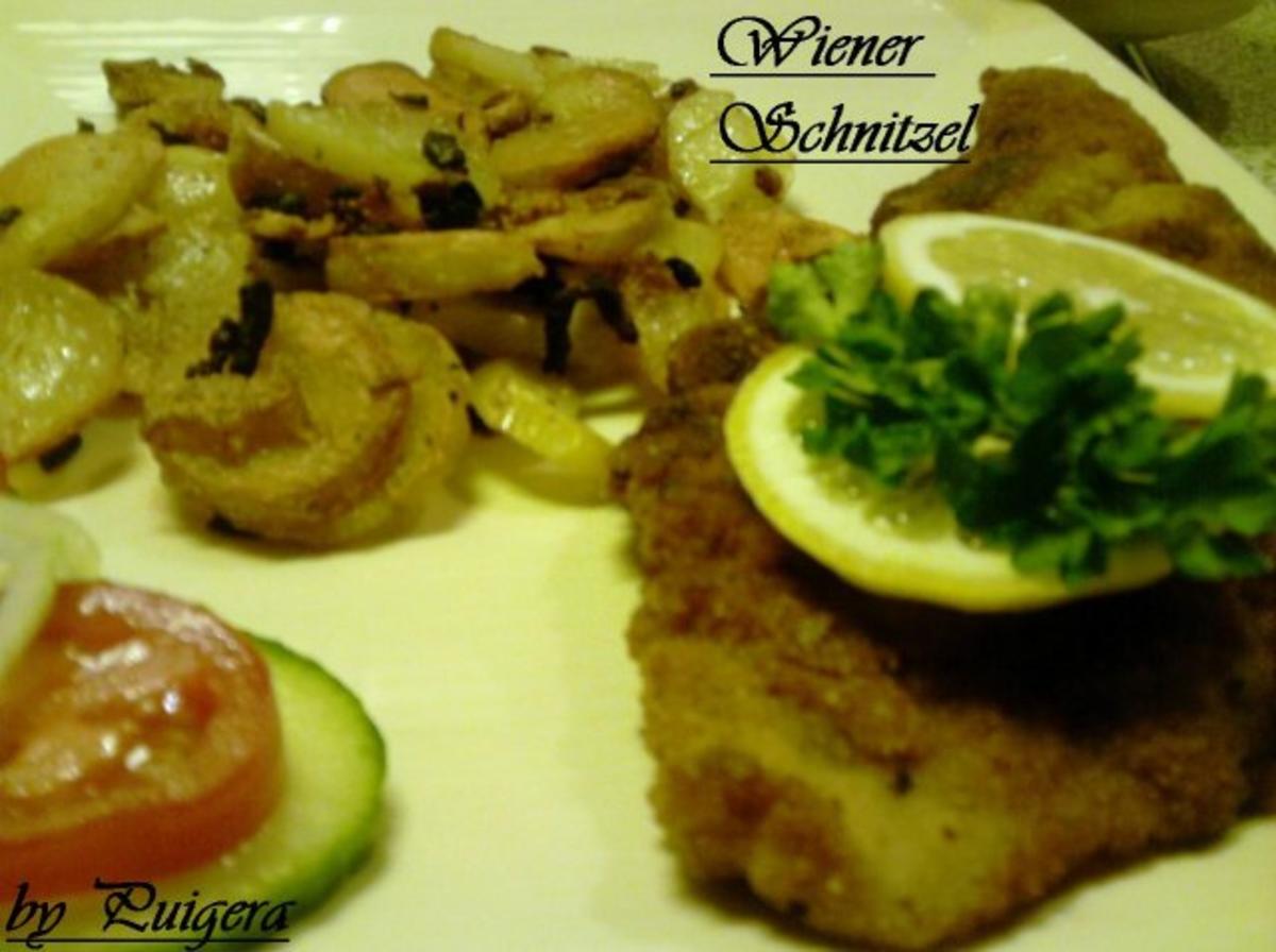 Bilder für Wiener Schnitzel an Bratkartoffeln - Rezept