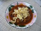Resteverwertung : Zwiebelgulasch mit selbstgemachten Spätzle - Rezept