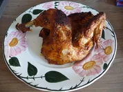 Grillen : Knoblauchhähnchen aus dem Backofen mit Salat - Rezept