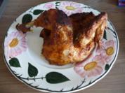 Grillen : Knoblauchhähnchen aus dem Backofen mit Salat - Rezept