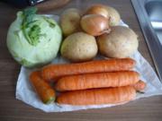 Auflauf : Kartoffel - Kohlrabi - Möhren - Gratin - Rezept