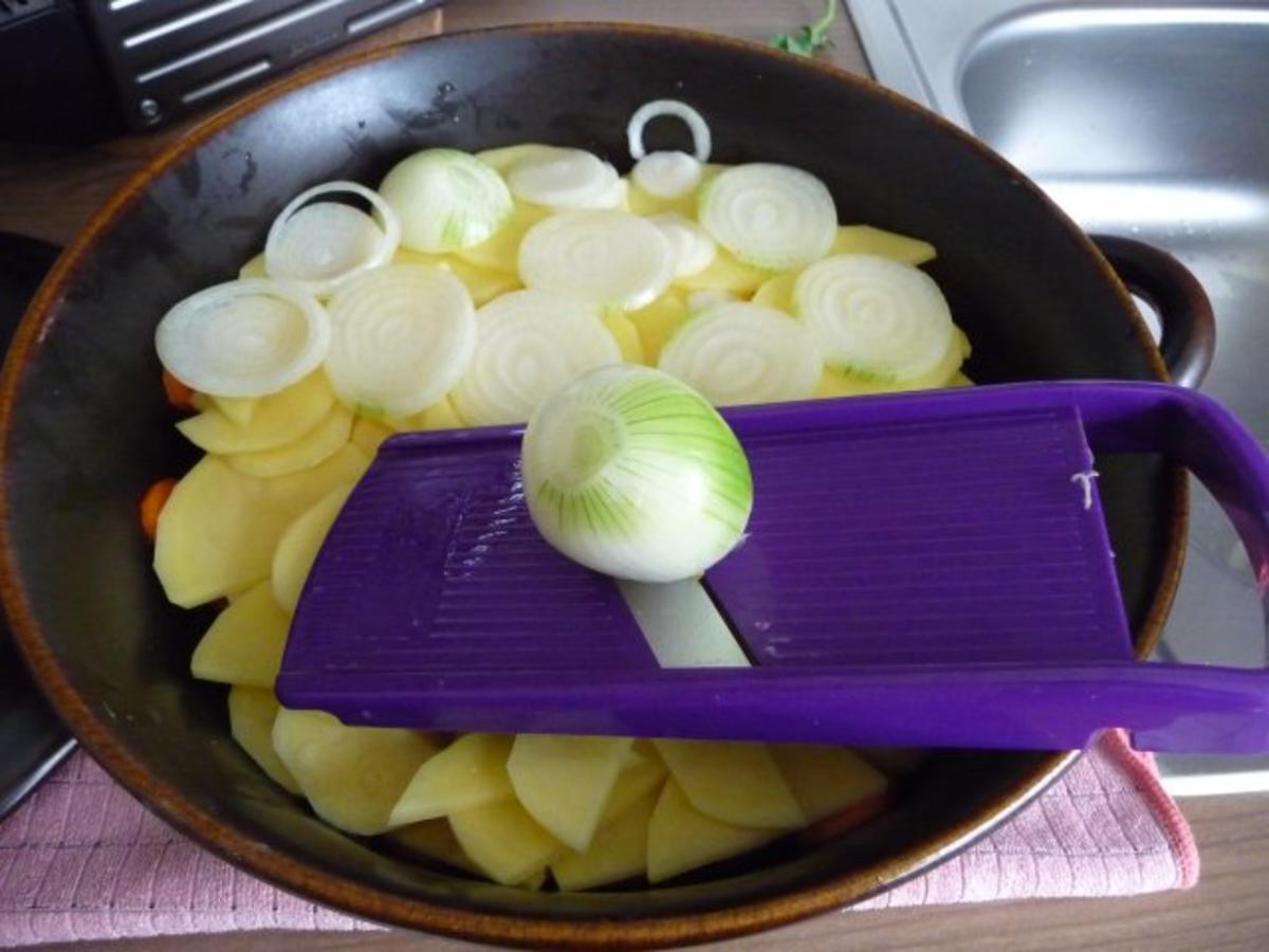 Auflauf : Kartoffel - Kohlrabi - Möhren - Gratin - Rezept - Bild Nr. 5