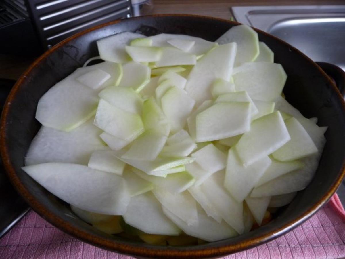 Auflauf : Kartoffel - Kohlrabi - Möhren - Gratin - Rezept - Bild Nr. 7