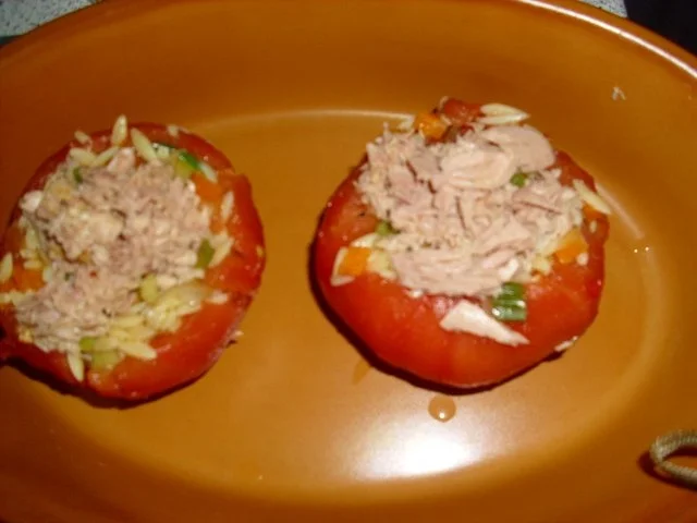 Gefüllte Tomaten an Reisnudeln - Rezept - Bild Nr. 8