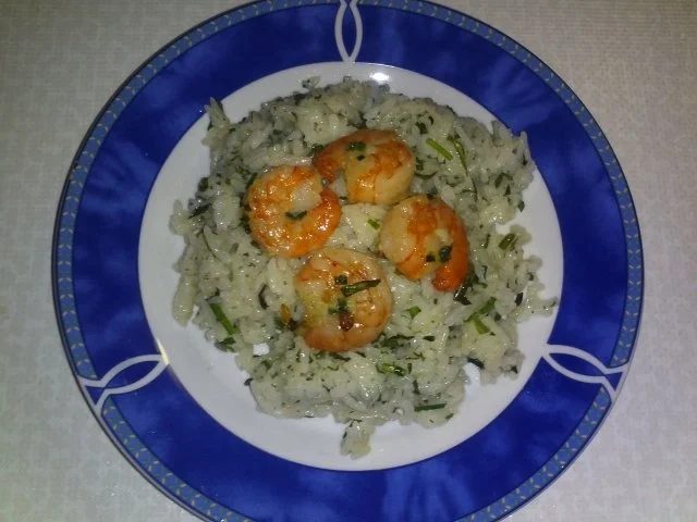 Kräuterreis mit Knoblauch Garnelen - Rezept - Bild Nr. 4