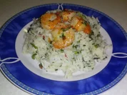 Rezept: Krรคuterreis mit Knoblauch Garnelen Krรคuterreis mit Knoblauch Garnelen - Rezept