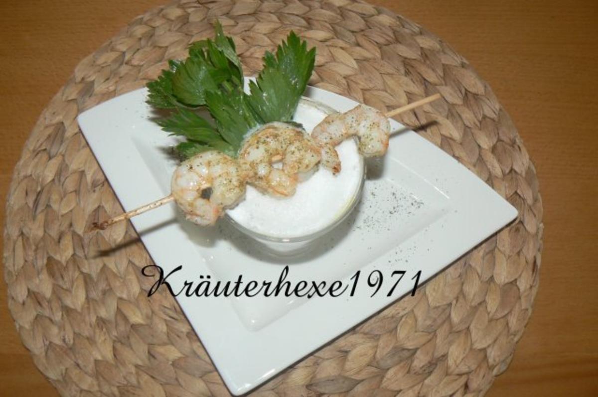 Selleriecappucino mit Garnelenspieß - Rezept - Bild Nr. 3