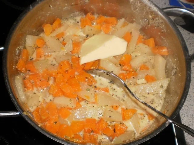 Kohlrabi-Möhren-Gemüse an Kammscheiben - Rezept - Bild Nr. 6