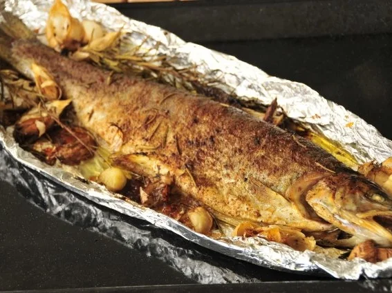 Forelle aus dem Backrohr - Rezept