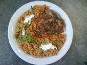 Kalbskotelett mit Estragon und roten Linsen - Rezept