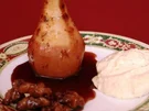 Glasierte Birne aus dem Ofen mit Walnusscrème - Rezept