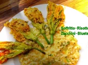 Soffritto-Risotto mit Zucchiniblueten - Rezept