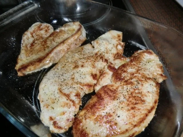 Ofenschnitzel unter einer Senfkruste mit Balsamico-Gemüse - Rezept - Bild Nr. 3