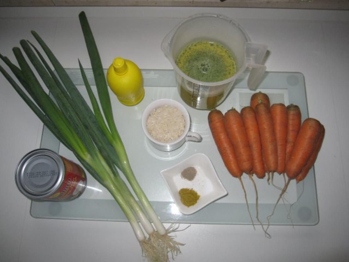Möhren-Kokos-Suppe mit Reis - Rezept - Bild Nr. 2