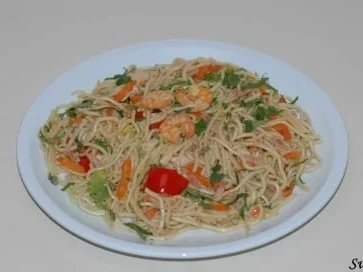 Rezept: Bami Goreng mit Shrimps Bami Goreng mit Shrimps - Rezept