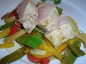 Schweinefilet süßsauer mit buntem Gemüse im Bratschlauch, kalorienarm und saulecker - Rezept