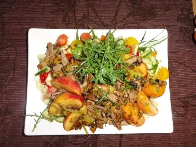 Rezept: scharfe Ochsenfetzen mit süsser Versuchung scharfe Ochsenfetzen mit süsser Versuchung - Rezept