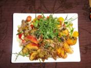 scharfe Ochsenfetzen mit süsser Versuchung - Rezept