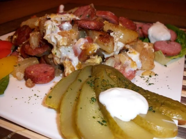 Rezept: Deftige Bauernpfanne mit gestocktem Ei......... Bild Nr. 4 Deftige Bauernpfanne mit gestocktem Ei......... - Rezept - Bild Nr. 4