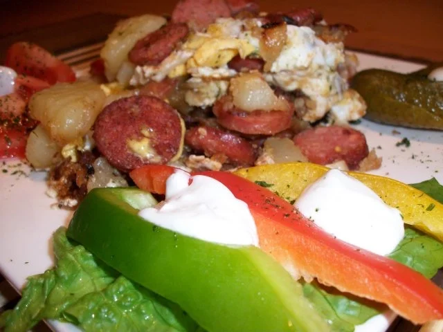 Rezept: Deftige Bauernpfanne mit gestocktem Ei......... Bild Nr. 5 Deftige Bauernpfanne mit gestocktem Ei......... - Rezept - Bild Nr. 5